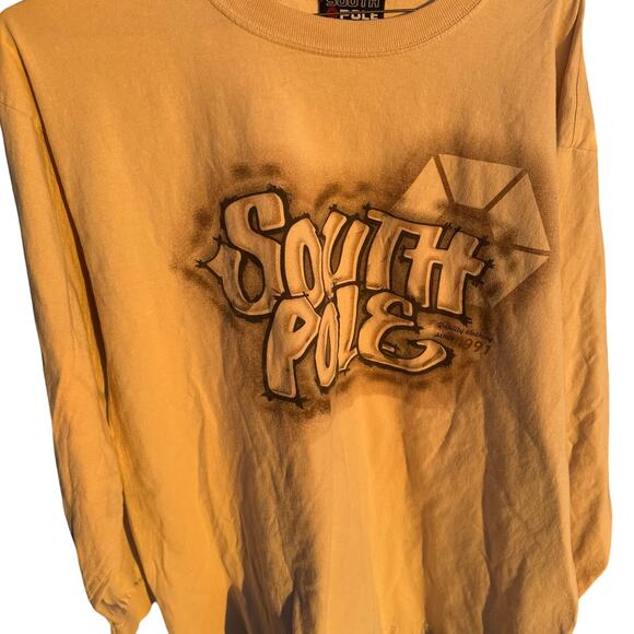 Vintage 2000s Y2K South Pole
Graffiti Graphic Tan Long Sleeve T
Shirt Size XL - Picture 2 of 6